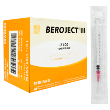 Beroject III - Strzykawka insulinowa z igłą U - 100 (10 szt.)