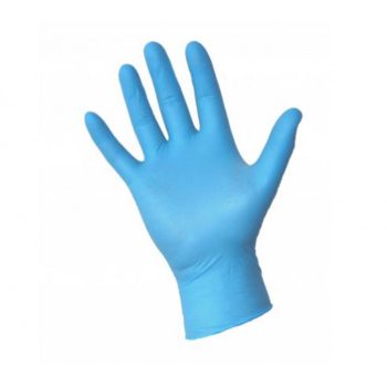 Powder-free, sterile, nitrile diagnostic gloves, textured at the fingertips, size "S" blue (100 pieces)