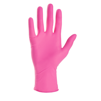Rękawice diagnostyczne nitrylowe bezpudrowe Rozmiar "S" różowe (100szt)
